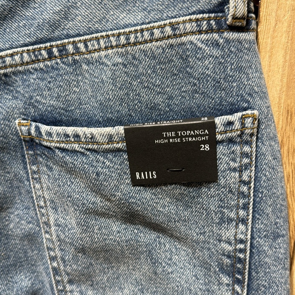 Rails Denim Topanga High Rise Straight Jeans sz 27 and 28 - Picture 7 of 10